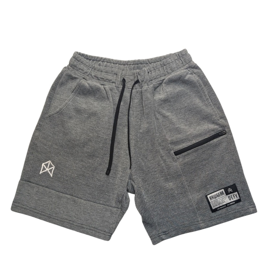 Rawgear Defy Shorts Mens Large Grey Athletic Gym Workout Streetwear Textured